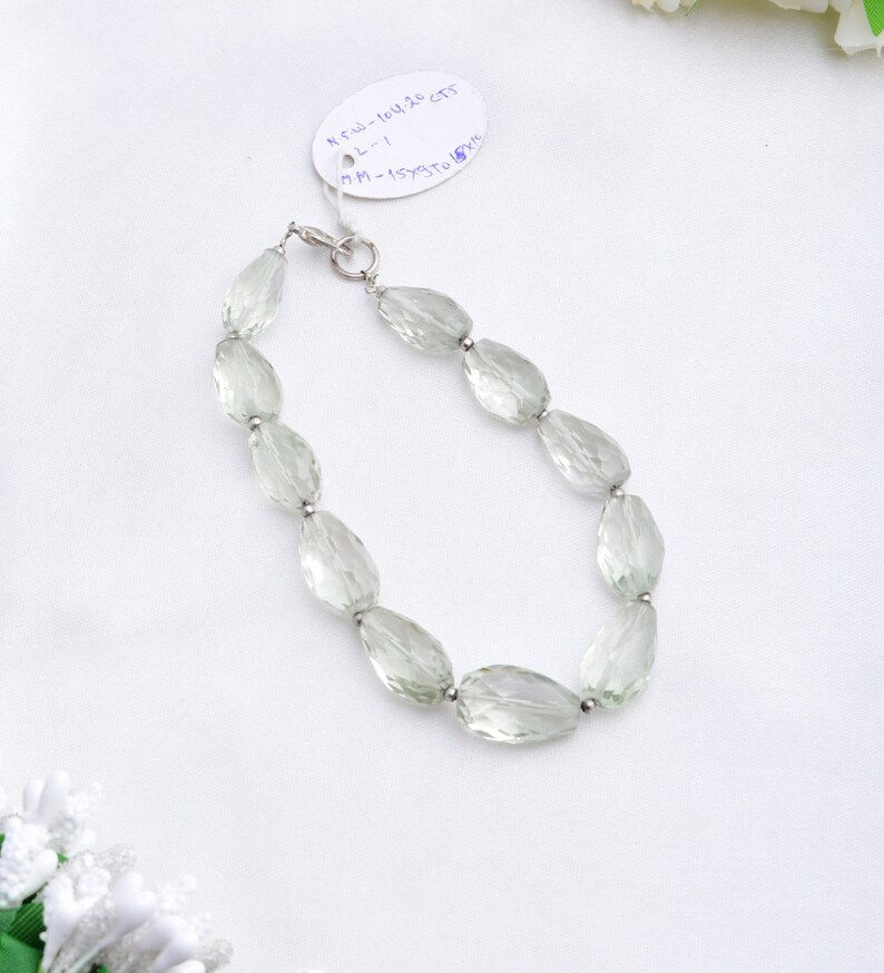 الصورة المصغرة: Green Amethyst Faceted Fancy Tumbles Gemstone Jewelry