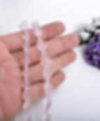 サムネイル： Rose Quartz Faceted Drops Natural Gemstone Beads