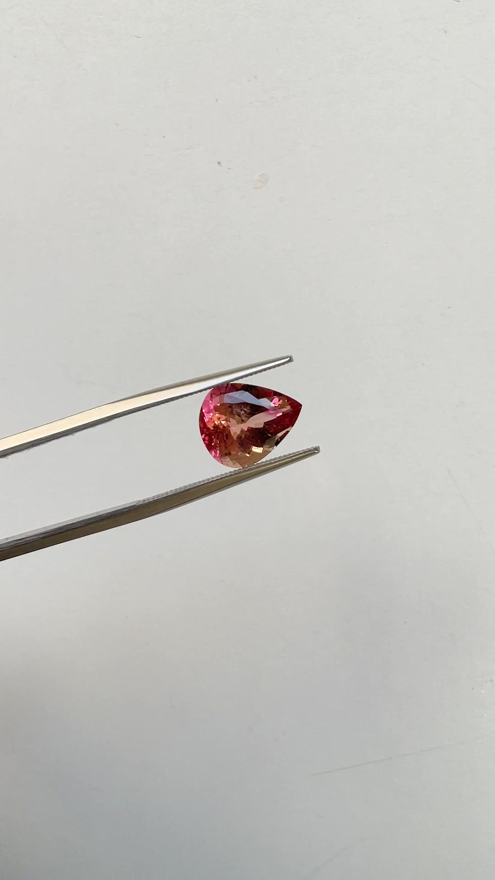 Miniatura: 3.10 carat pinkish pink Tourmaline pear Faceted cutstone for pendant Natural gem