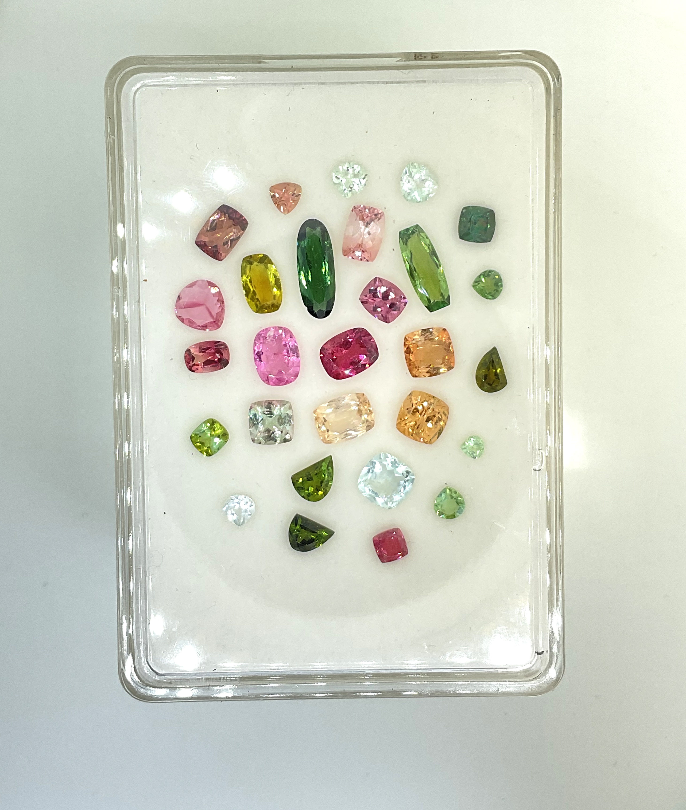 21.45 Carats Multi Tourmaline Mixed Cut Stone Natural Gem For Top Fine Jewelry