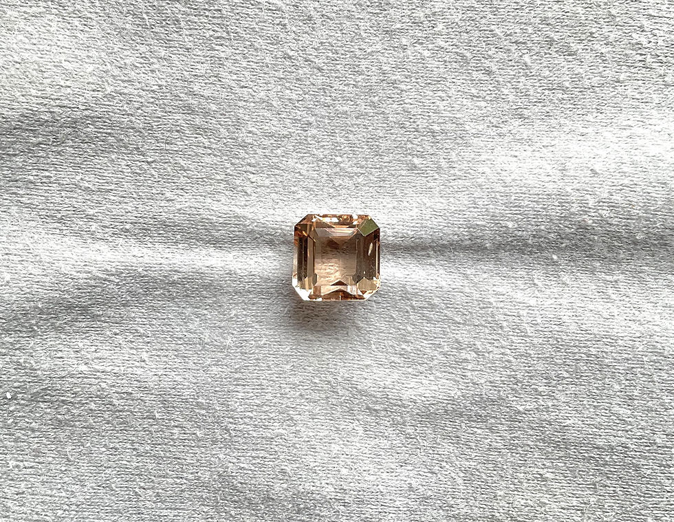 섬네일: 6.08 Carats Peach Tourmaline octagon Faceted Fine Jewelry cut stone Natural Gem