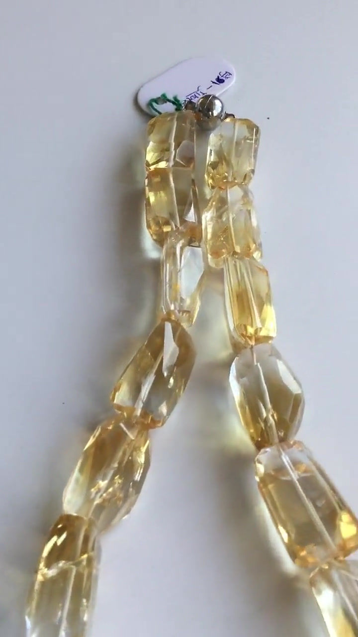 Miniaturbild: Natural Citrine Faceted Tumbles Gemstone Necklace, Gemstone For Jewelry