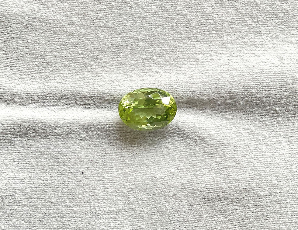 섬네일: 5.57 Carats Green Tourmaline Oval Faceted cutstone Fine Jewelry Natural Gemstone