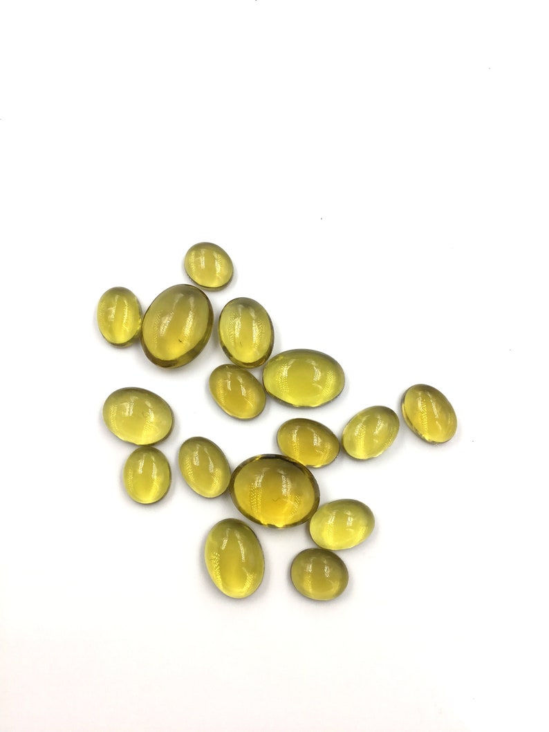 サムネイル： Natural Honey Quartz Plain Oval Loose Gemstone For Jewelry