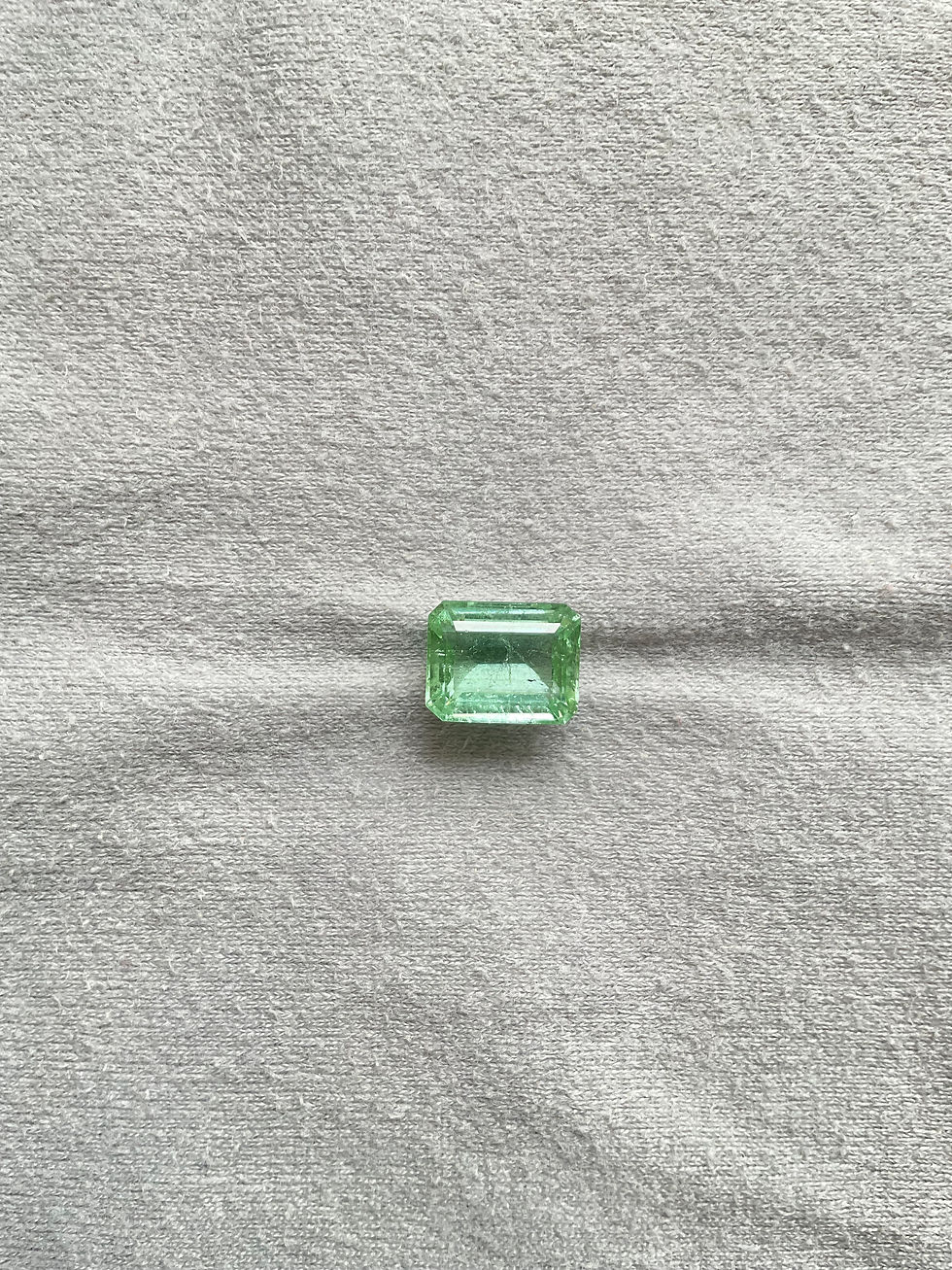 Miniatura: 7.46 carats green Tourmaline octagon Faceted cut stone Top Quality Natural gem