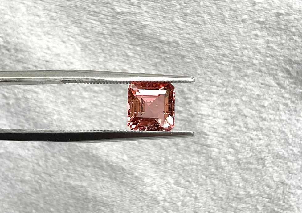 サムネイル： 2.09 Carats Peach Pink Tourmaline Octagon Faceted Cut stone Top Quality Natural