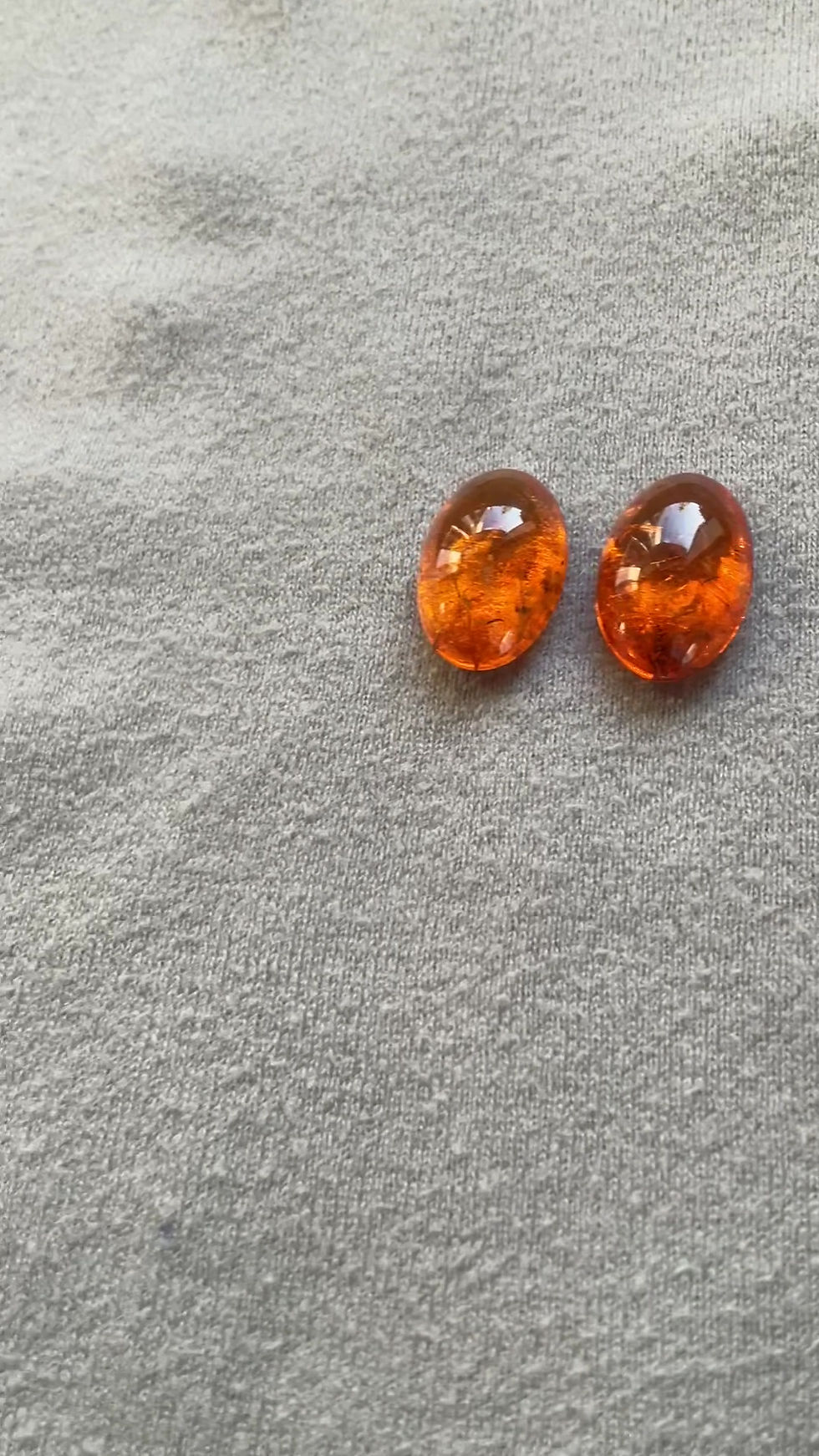 Thumbnail: 27.33 Carat Fanta Spessartite Garnet Oval Cabochon Plain Top Quality Natural Gem