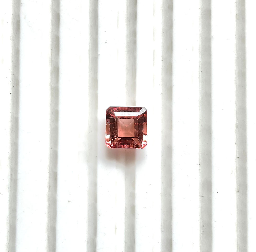 Miniatura: 2.09 Carats Peach Pink Tourmaline Octagon Faceted Cut stone Top Quality Natural