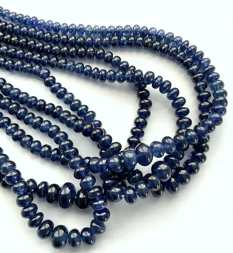 Миниатюра: Myanmar Blue Sapphire Smooth Beads Natural Gemstone