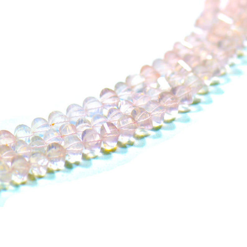 Miniaturbild: Rose Quartz Africa Twisted Beads Gemstone 1 Strand  Jewelry Beads