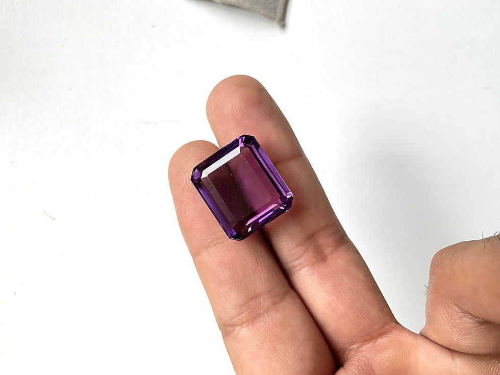 Miniatura: 28.12 Carat Amethyst Top Quality Faceted Octagon Cut stone Gemstone For Jewelry
