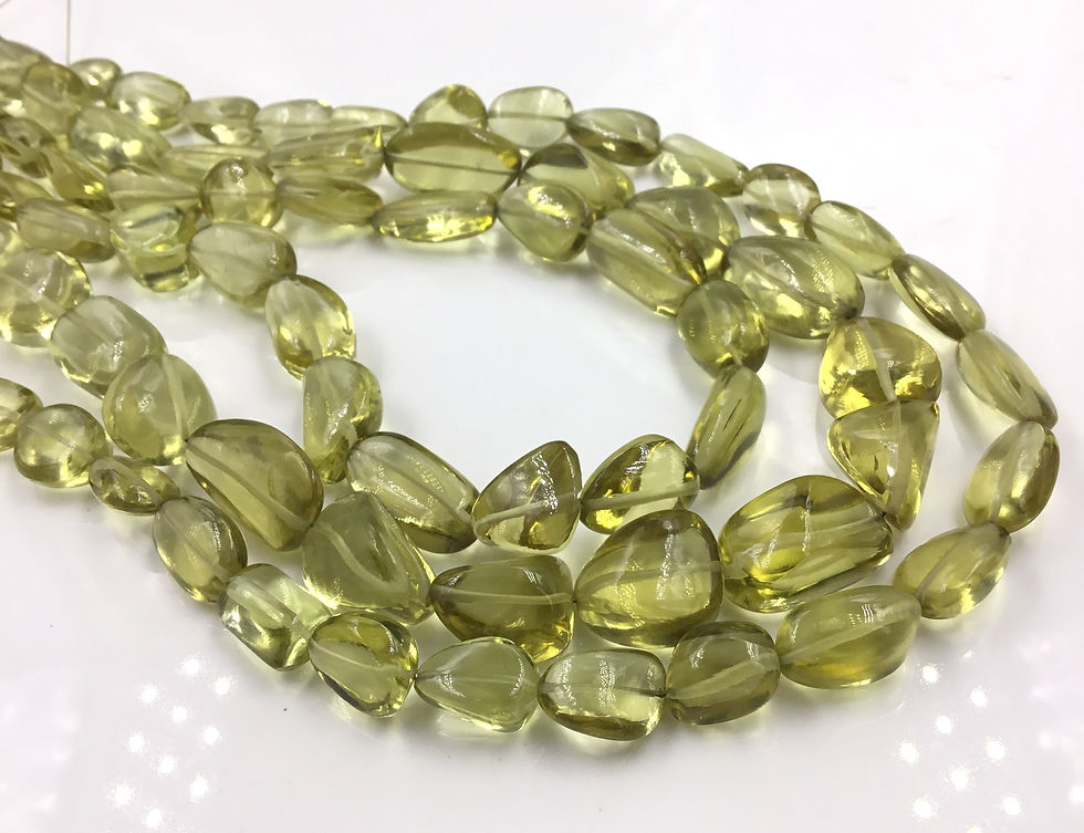 Миниатюра: Lemon Quartz Plain Tumbles 1 Strand Natural Gemstone