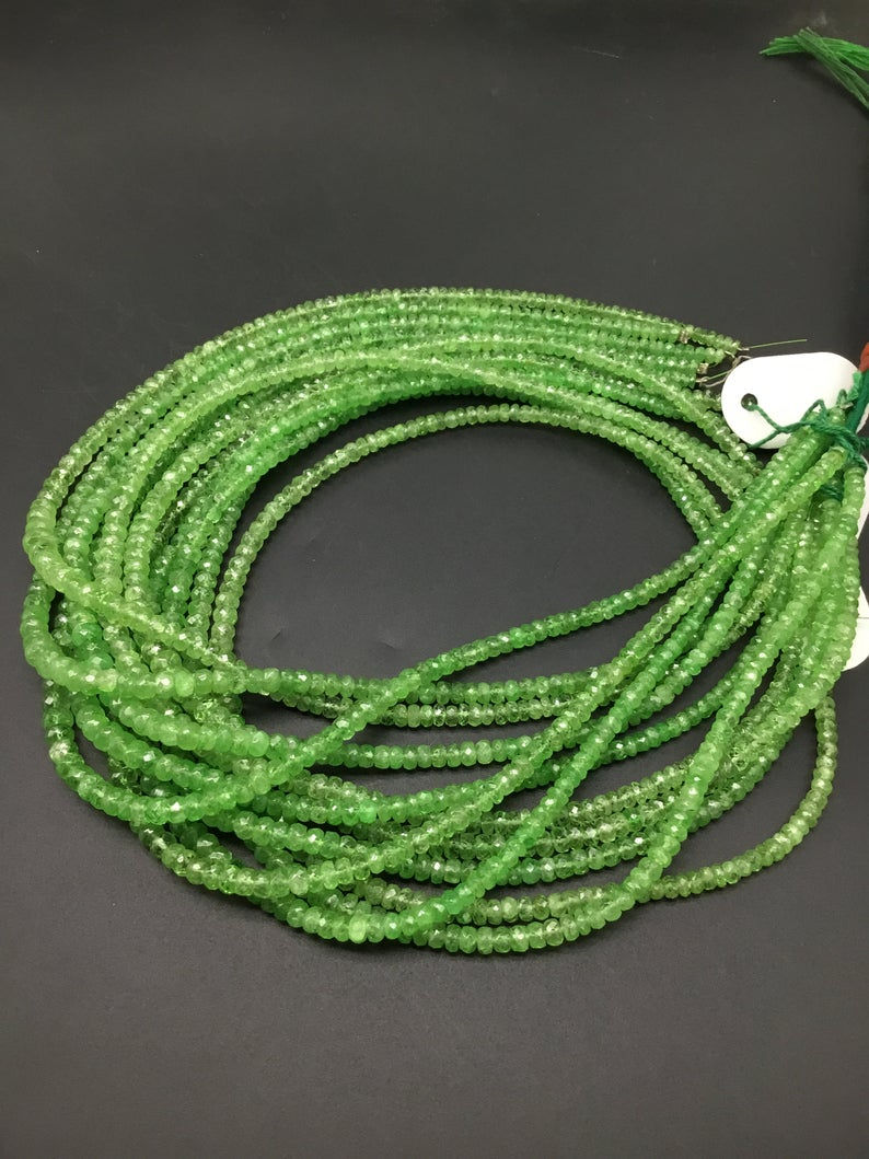 Миниатюра: Tsavorite Beads Faceted Natural Gemstone beaded Necklace gems Tsavorite 16''