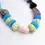 Thumbnail: Mixed Gems Fancy Carved Beads Necklace l16 Inches Natural Mixed Gems Fancy Beads