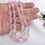 Miniature : Rose Quartz Faceted Drops 1 Strand Natural Gemstone Beads