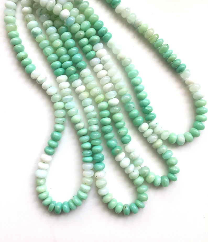 縮圖：Blue Opal Plain Ball Beads 1 Strand Natural Gemstone For Jewelry