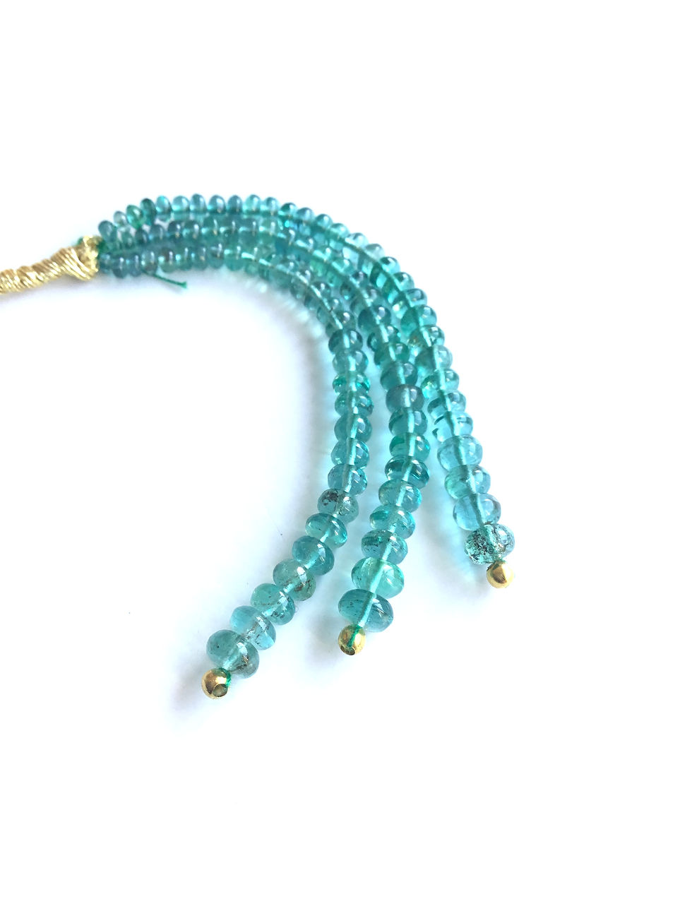 Miniature : Zambian Emerald Beads Tassel Plain Beads Natural Gemstone Beaded Necklac