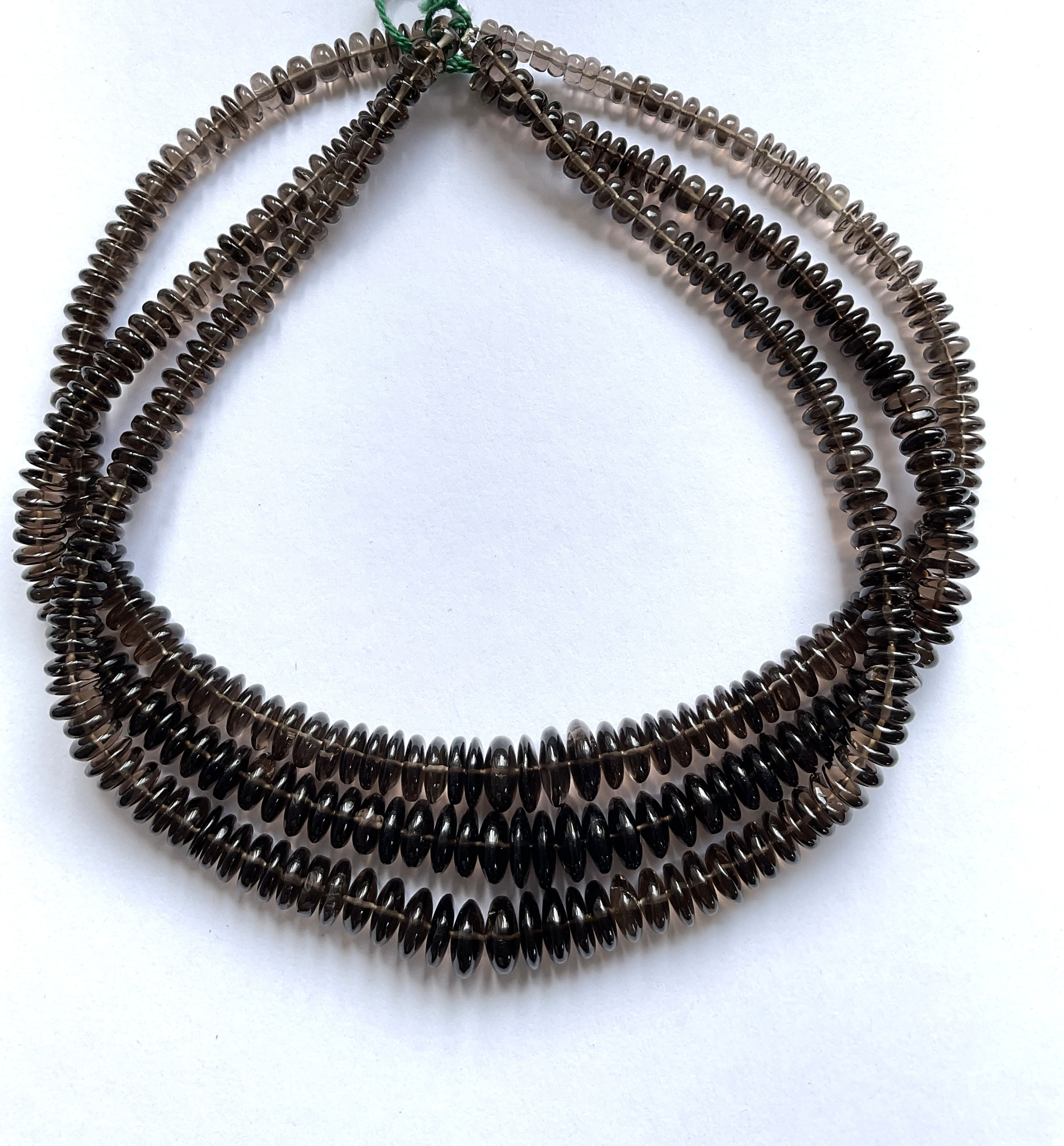 Smoky Quartz Tyre Beads Top Quality AAA Beads, Natural Gemstone Beads