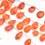 Thumbnail: Carnelian Faceted Pear Beads 8 Inches Natural Gemstone Beads