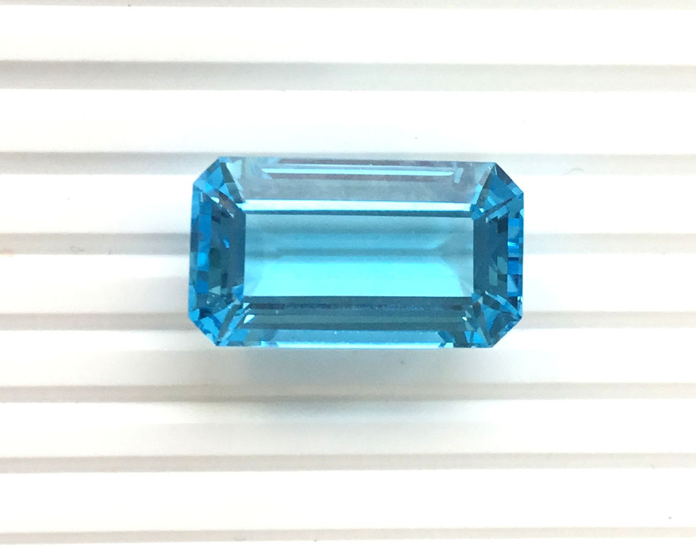 الصورة المصغرة: Blue Topaz Cut Topaz Baguette Shape Top quality Topaz Natural Blue Topaz Earring