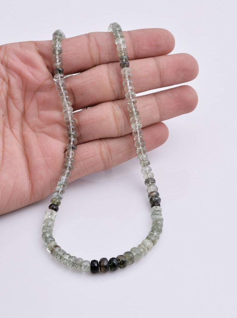 섬네일: Semi Precious Faceted Beads 1 Strand Natural Gemstone Necklace