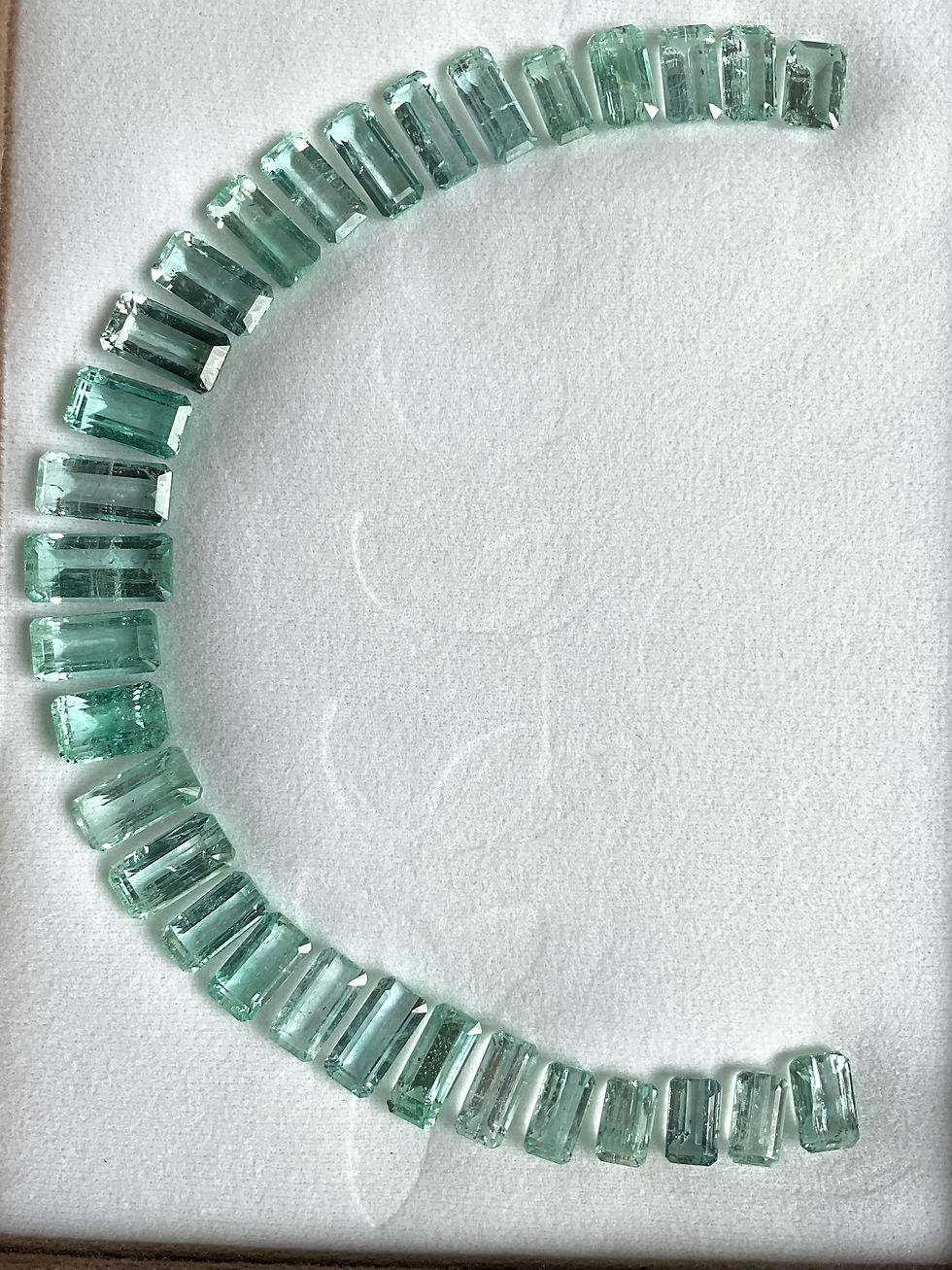 Miniatura: 79.34 Carats Nigeria Emerald Octagon Cut Stone Layout Fine Jewelry Natural Gem