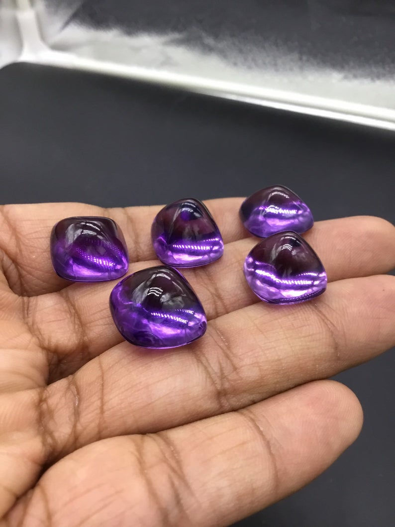 Miniatura: Amethyst Sugarloaf Gemstone for rings pendants jewellery earrings 1pc