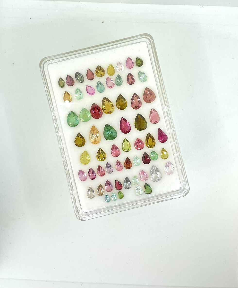Miniatura: 35.00 Carats Multiple Colors Tourmaline Pear Cut Stone Natural Fine Gemstones