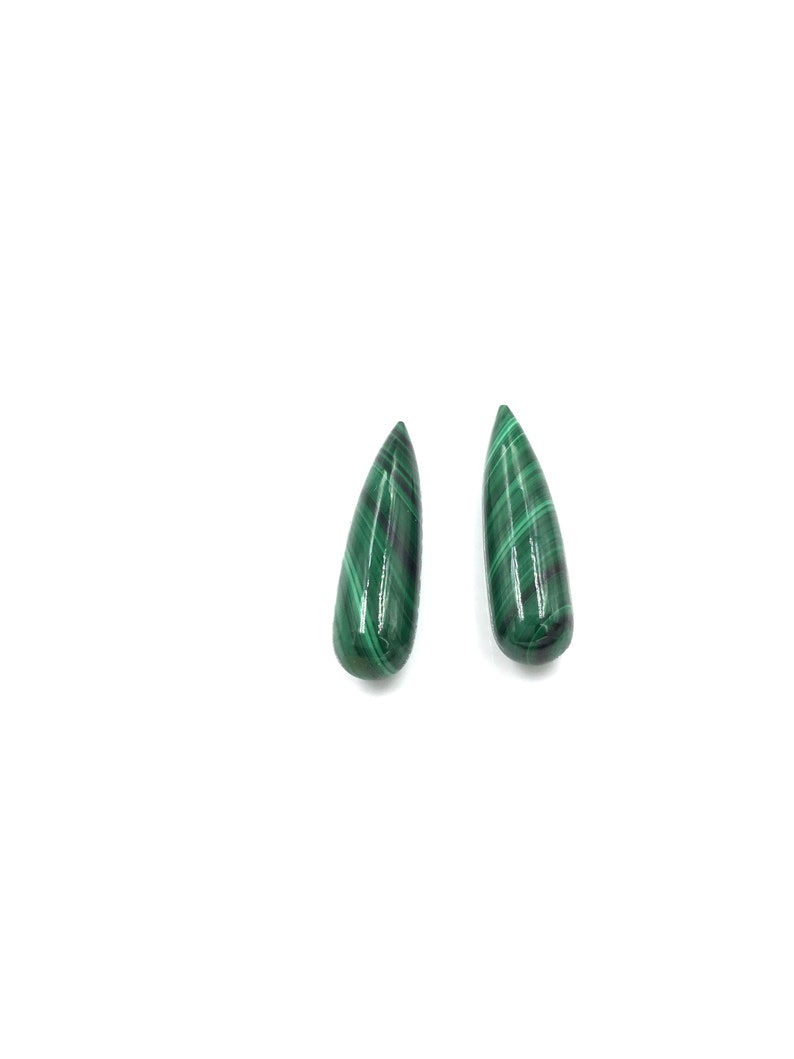الصورة المصغرة: Natural Malachite Teardrop Loose Gemstone For Jewelry