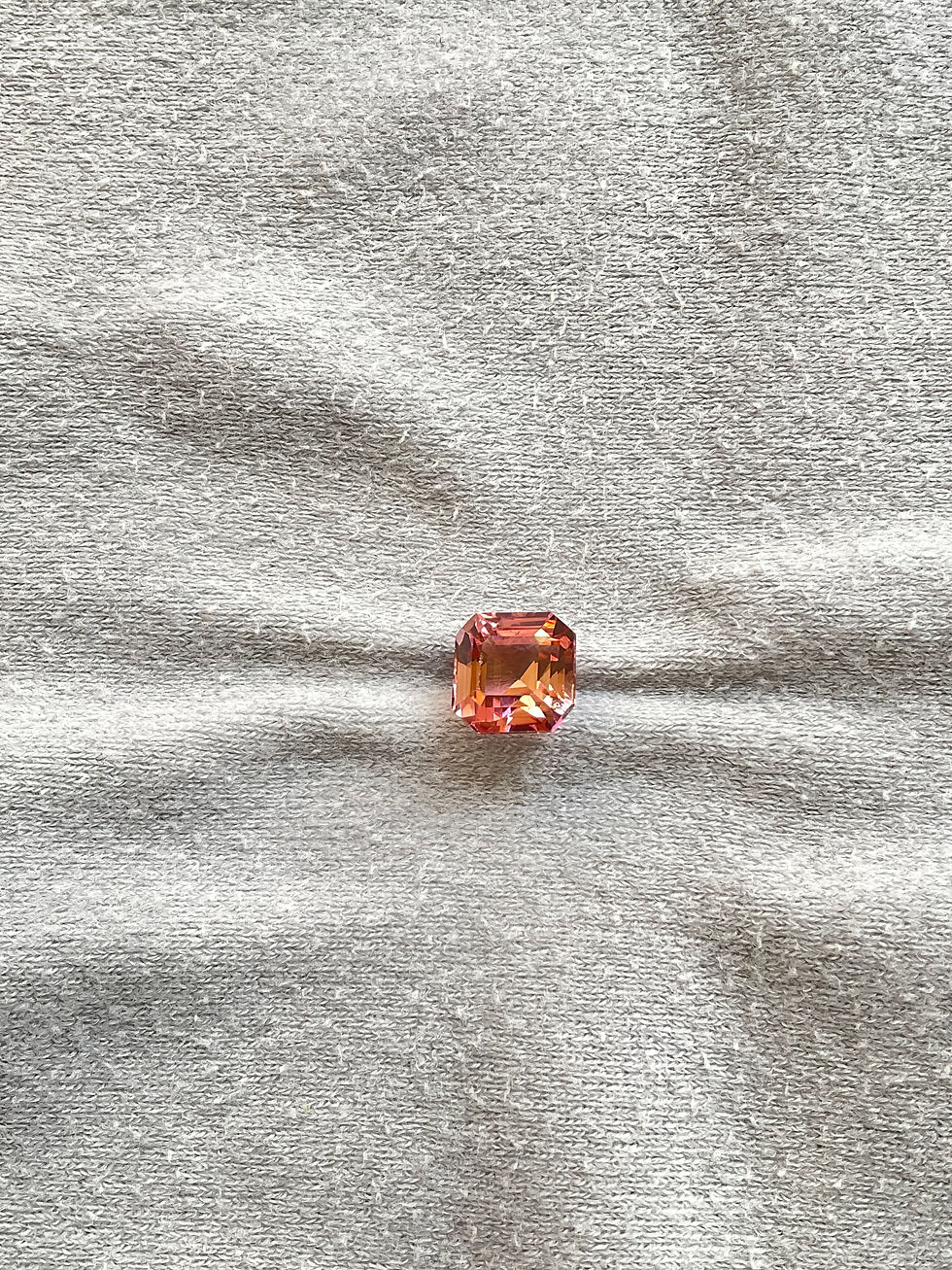 縮圖：4.11 Carats Pink Peach Top Quality Radiant Cut stone For Jewelry Natural Gem