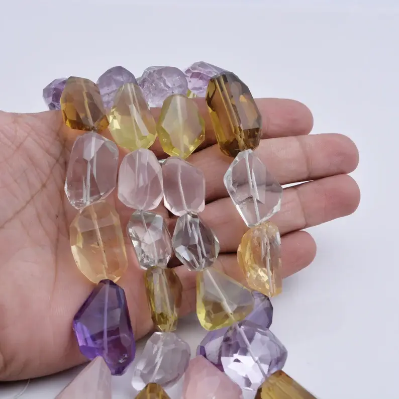 Miniatura: Mixed Gems Faceted Tumble 4 Strand Natural Gemstone Jewelry