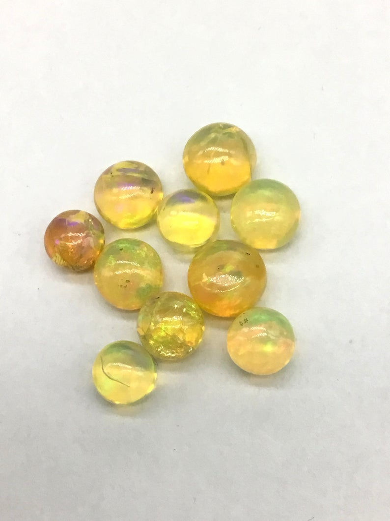 Miniatura: Ethiopian Opal Loose Gemstone 10 Pieces 100% Natural Loose Gemstone 14.10 Ct