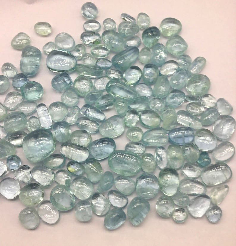 縮圖：Aquamarine Tumble Plain Top Quality Tumble Shape Natural Gemstone Jewellery