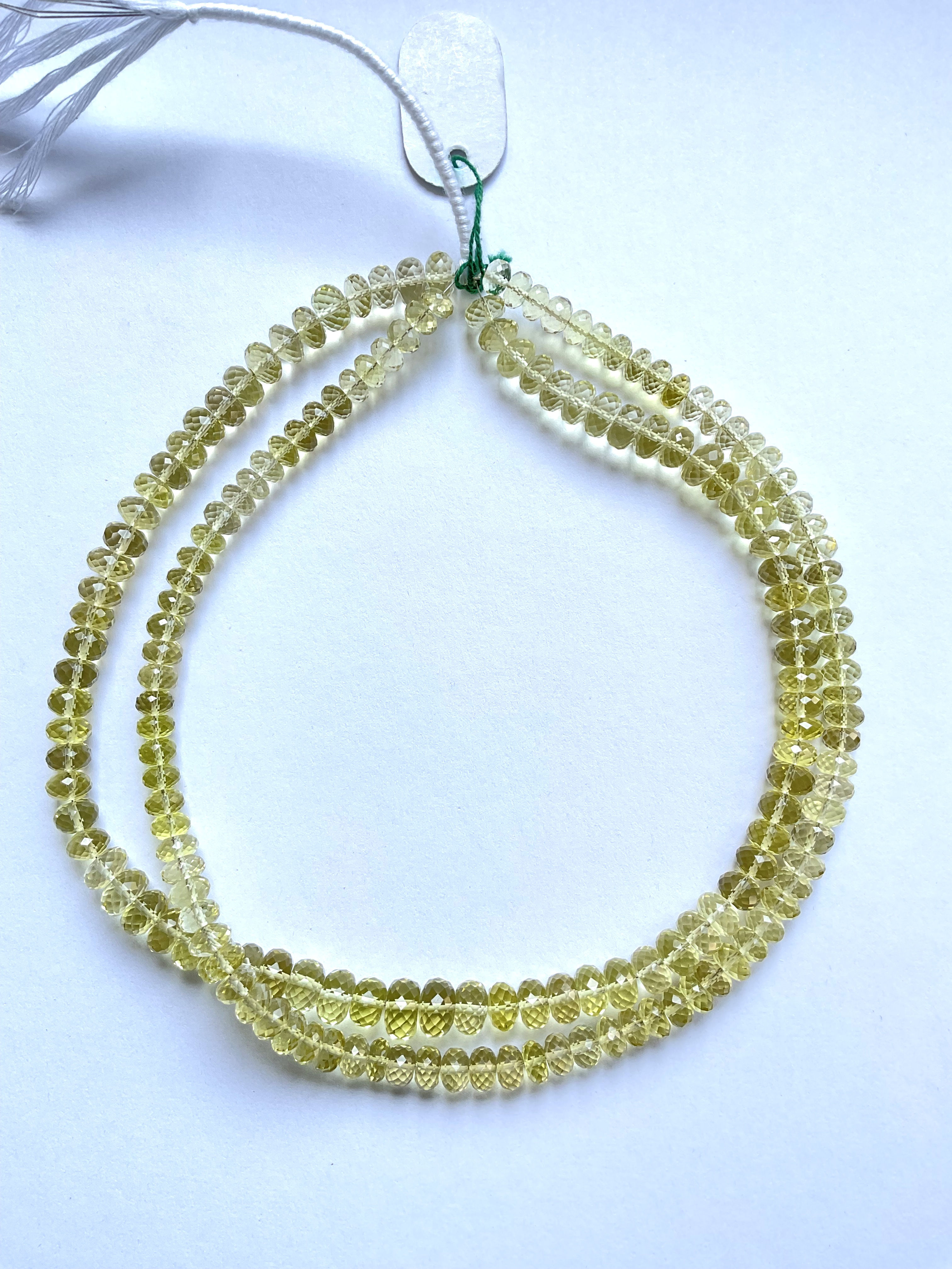 Lemon Quartz Faceted Beads Natural Gemstone Beads