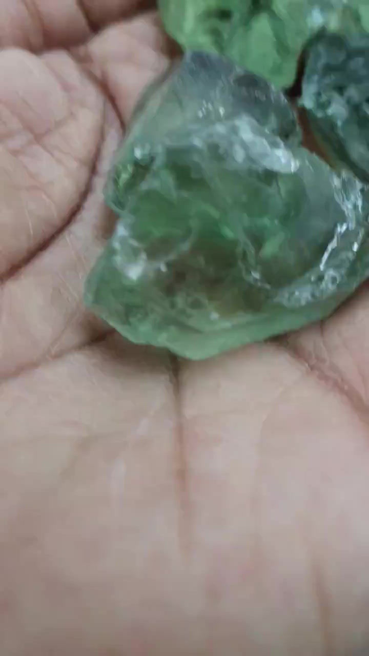 Thumbnail: Green Amethyst Raw Material Gemstone For Jewelry