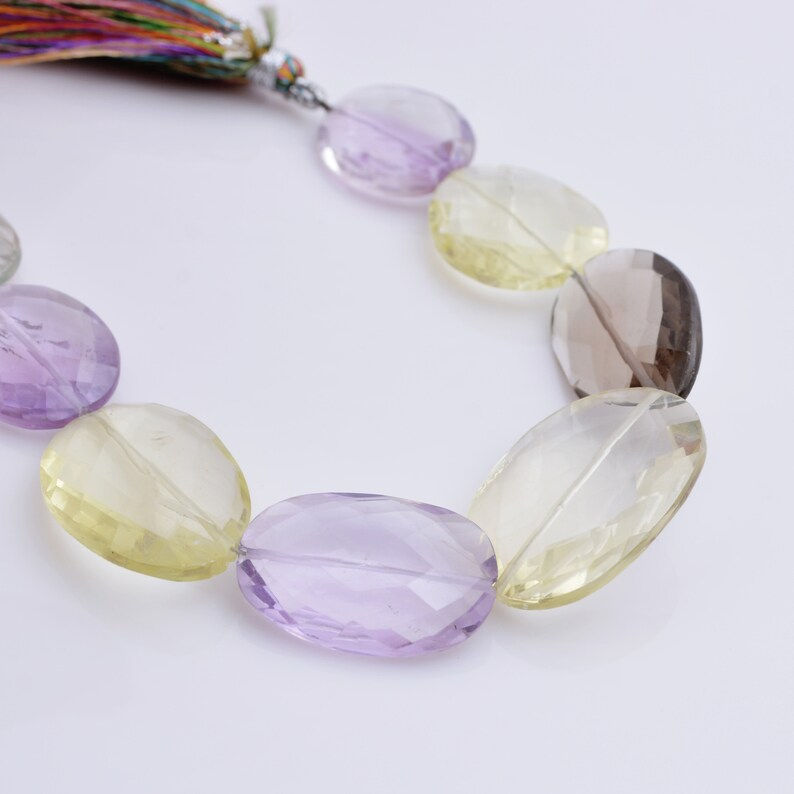 Miniatura: Multiple Mixed Gems Faceted Tumble Natural Gemstone Necklace