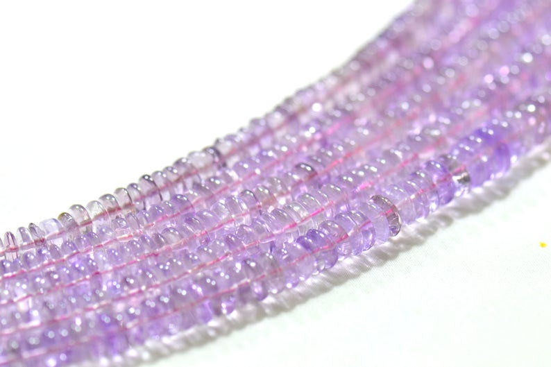 Thumbnail: Pink Amethyst Faceted Drops 1 Strand Brazil 16 Inches Gemstone Jewelry Beads