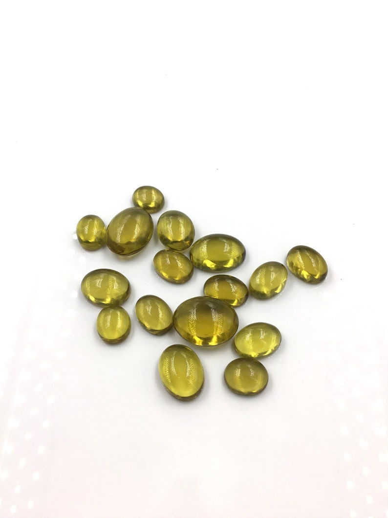サムネイル： Natural Honey Quartz Plain Oval Loose Gemstone For Jewelry