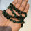 Miniatura: Natural Emerald Necklace Deep Green Brazilian Emeralds Tumble Beads 2 Strand