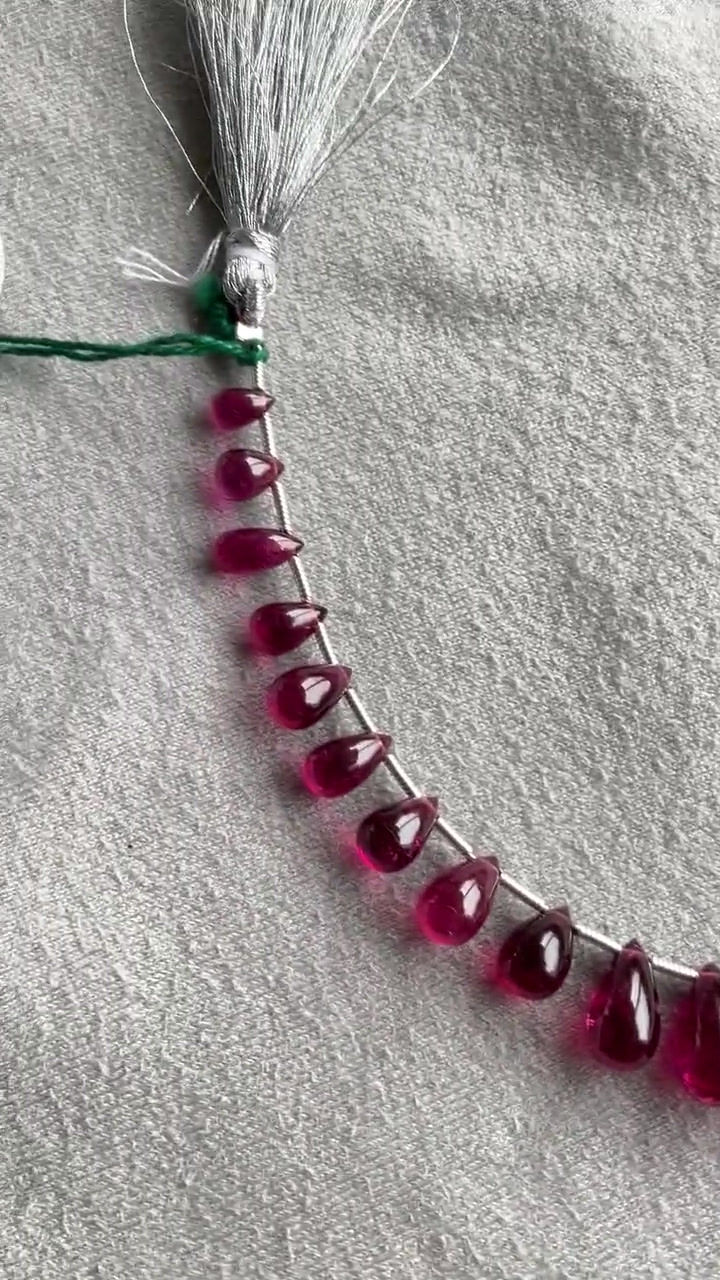 섬네일: 79.94 Carats Rubellite Drops Layout Top Quality Tourmaline Natural Gemstones