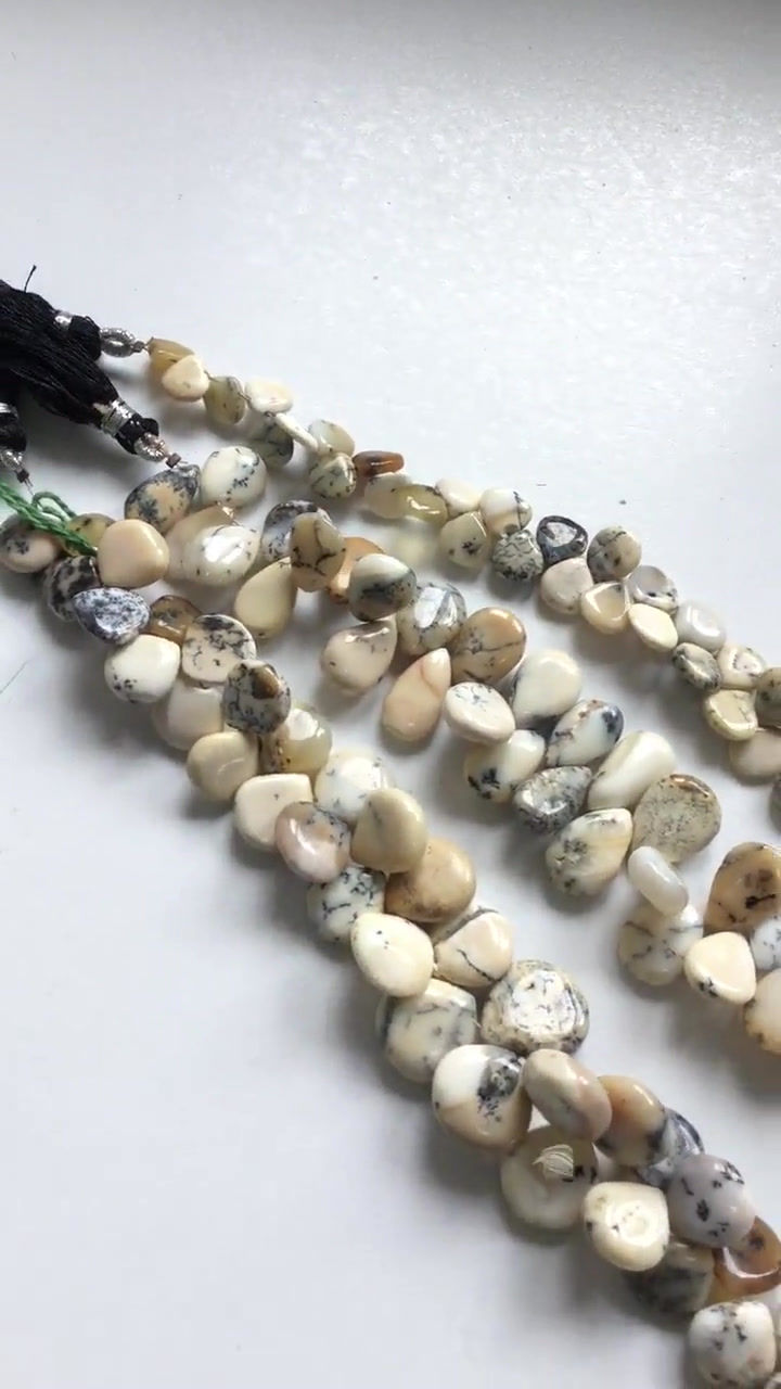 Thumbnail: Natural Opal Smooth Drop Beads Gemstone For Jewelry