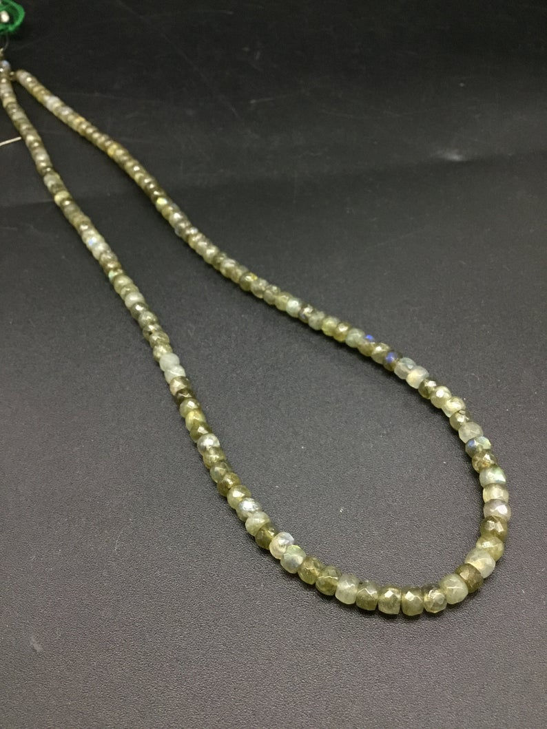 Thumbnail: Labradorite Faceted Beads Natural Gemstone Necklace 1 Strand Faceted Beads
