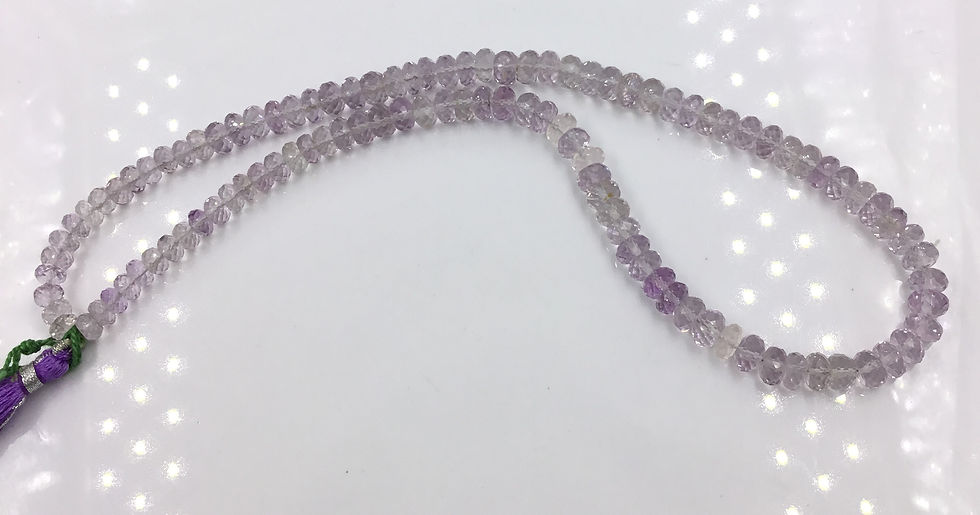 Miniatura: Pink Amethyst Faceted Beads 1 Strand Natural Gemstone