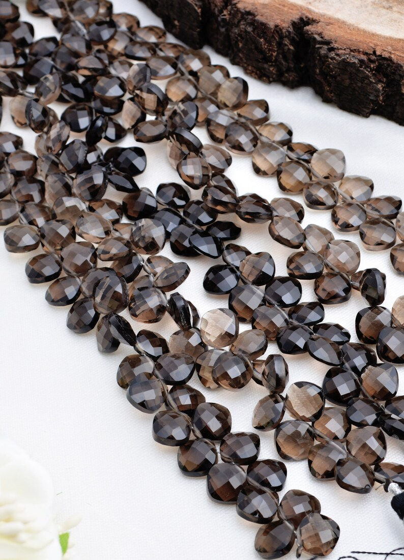 Miniatura: Clearance Deal Smoky Quartz Checker Cushion 5 strands Gemstone