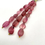 Miniatura: Rubellite Plain Tumbles Beads 3 Strands Natural Gemstone