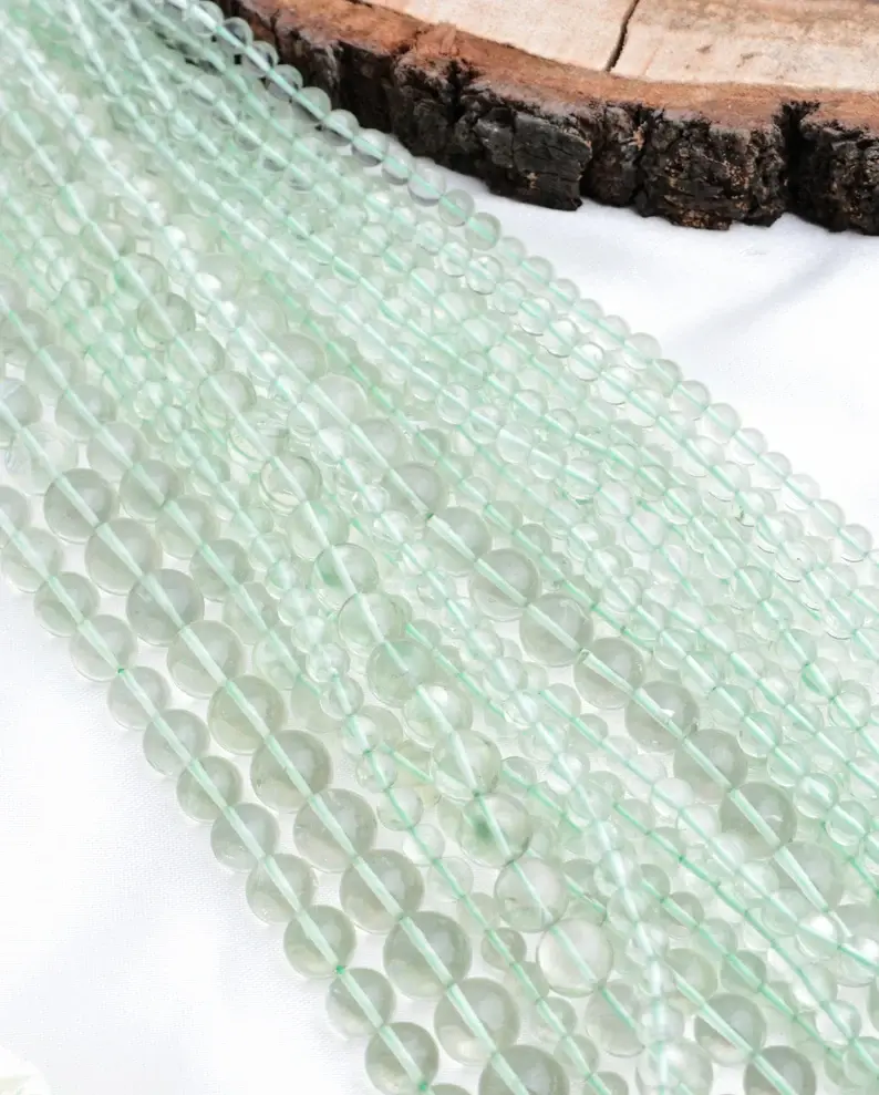 الصورة المصغرة: Clearance Deal Green Amethyst Plain Balls 15 strands Gemstone