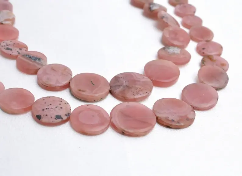 Miniatura: Rhodochrosite Quartz Plain Round Beads l 16 Inches Gemstone Beads