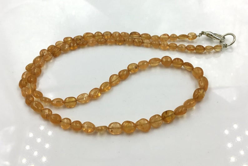 Miniatura: Spessartine Fanta Garnet Plain Tumble Natural Gemstone For Jewelry