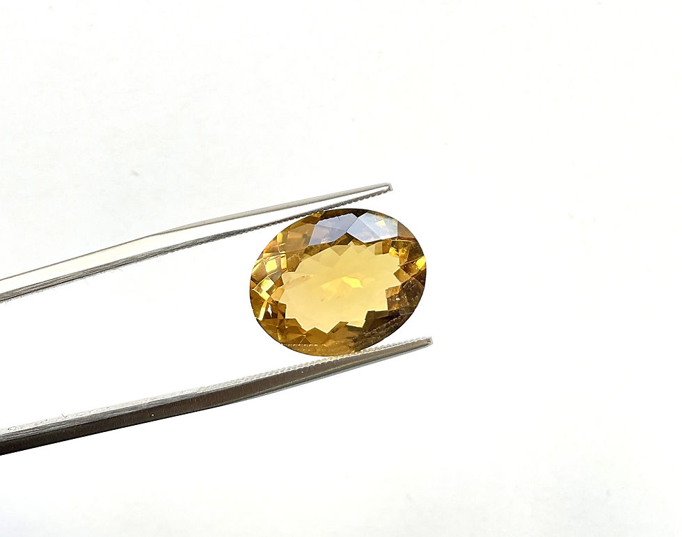 섬네일: 7.14 Carats Orange Tourmaline Oval Faceted Cutstone For Jewelry Natural Gemstone