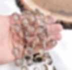 Thumbnail: Smoky Quartz Faceted Cushion 8 Inches Natural Gemstone Beads